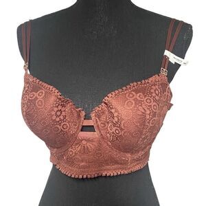 Aerie Canyon Sun Real Me Joy Lace Balconette Bra N0457